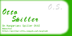 otto spiller business card