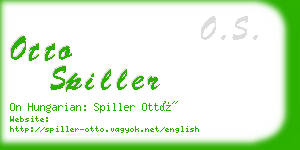 otto spiller business card